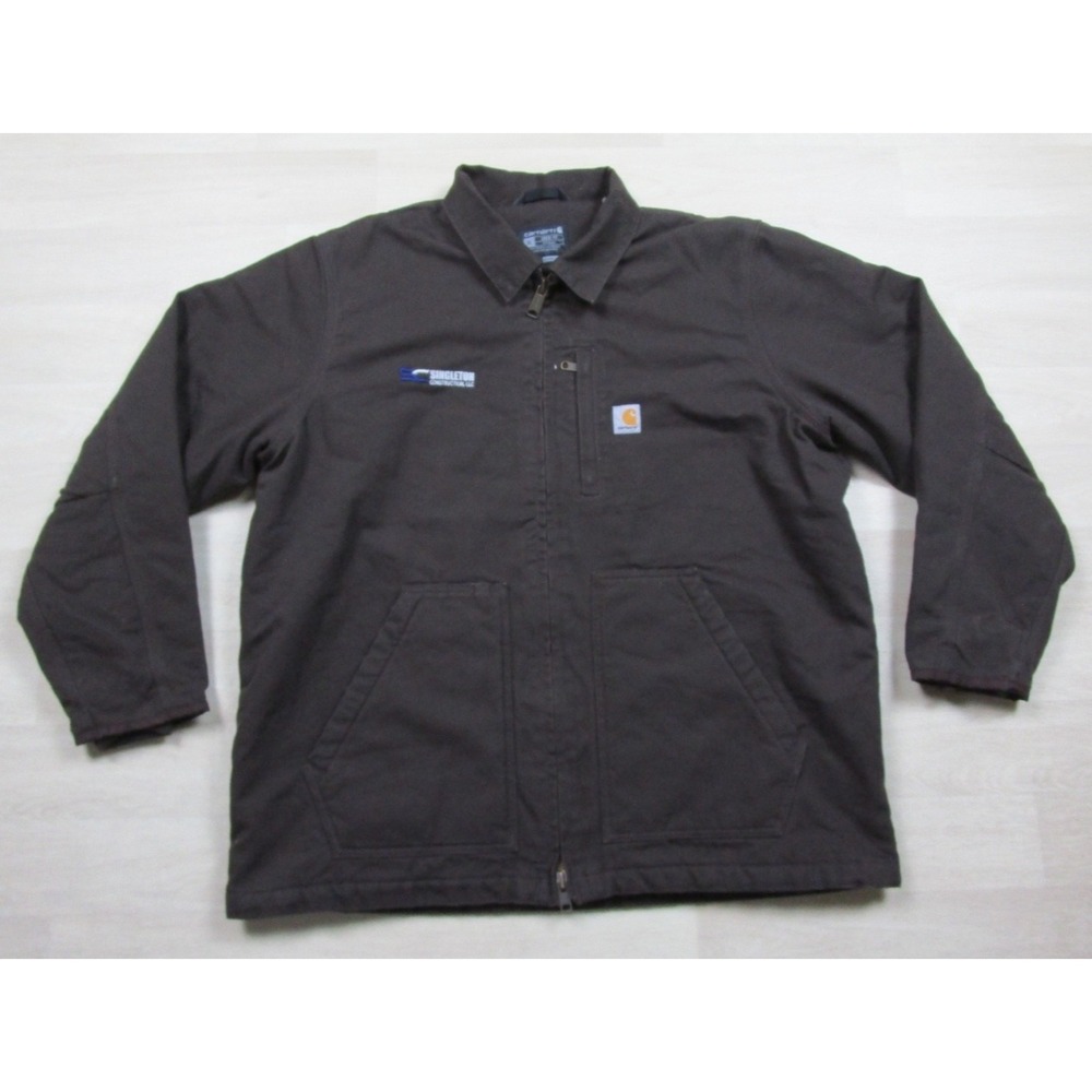 Carhartt Sherpa-Lined Duck Canvas Work Jacket (XL) Workwear Loose Fit 104293